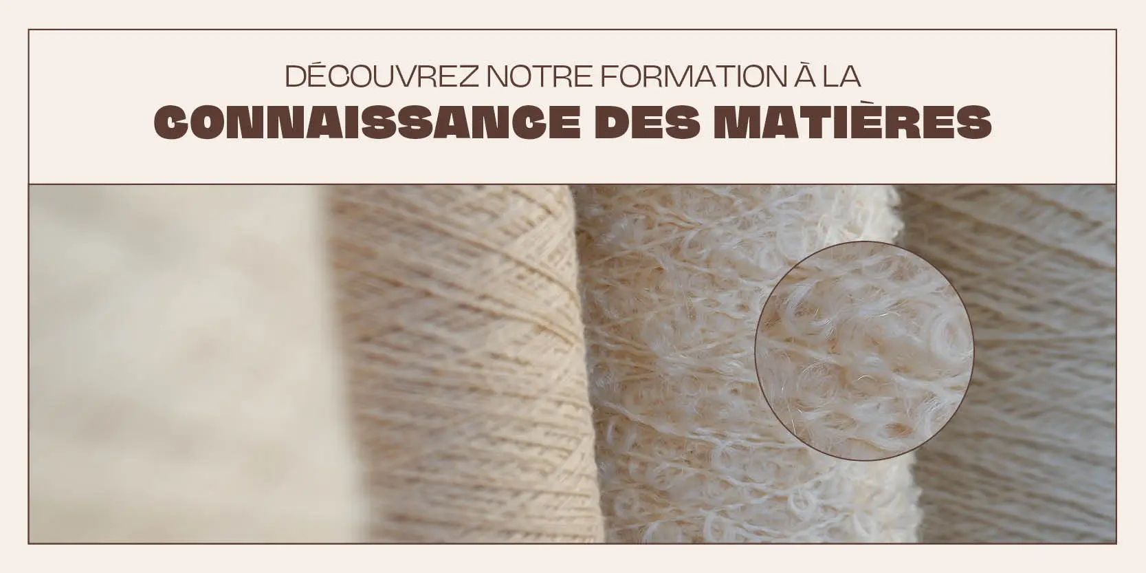 Bobines textiles en gros plan